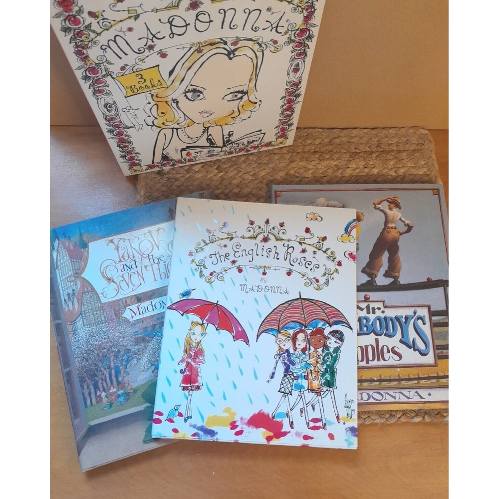 MADONNA - Book Set of 3 Children's Books Hardcover w Box Cover Like NEW